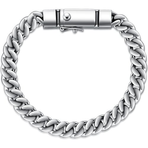 Sterling Silver Curb Link Chain Bracelet for Men