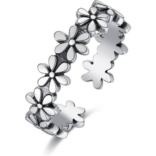 Sterling Silver Daisy Open Ring