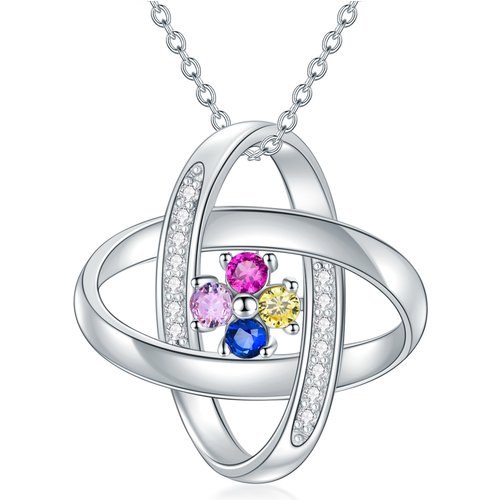 Sterling Silver Diamond Cross Knot Pendant Necklace