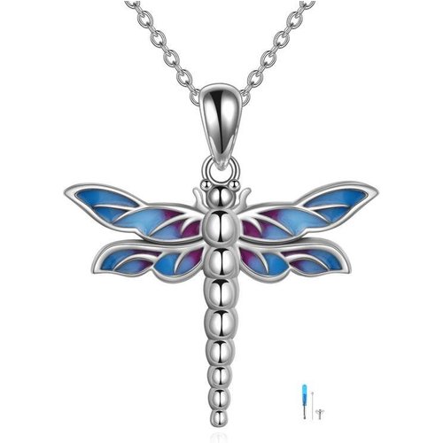 Sterling Silver Dragonfly Urn Necklace for Ashes