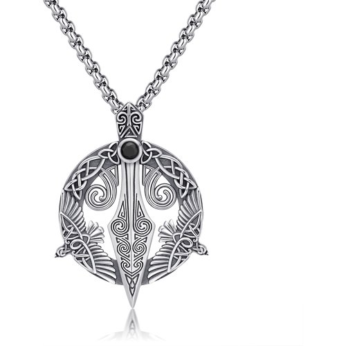 Sterling Silver Eagle & Celtic Knot Pendant Necklace