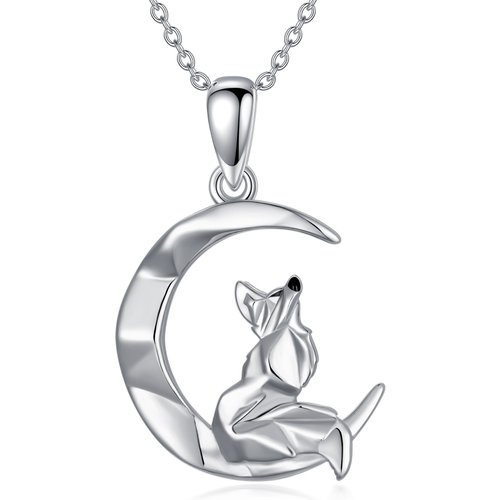 Sterling Silver Fox Pendant Necklace
