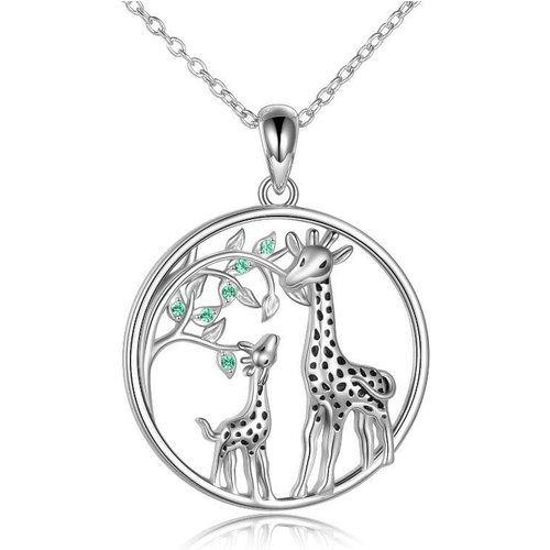 Sterling Silver Giraffe Pendant Necklace