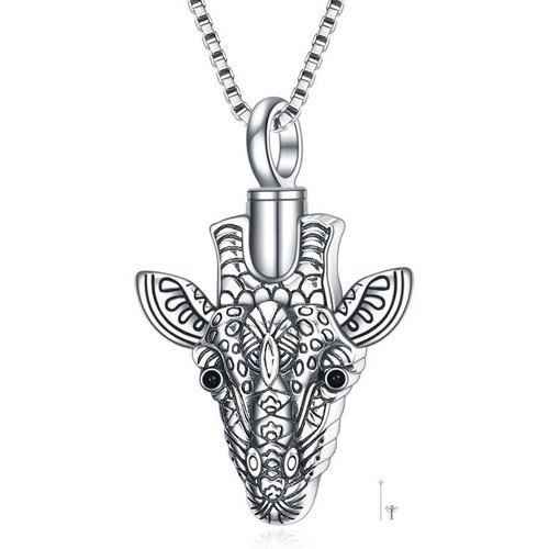 Sterling Silver Giraffe Urn Necklace for Ashes