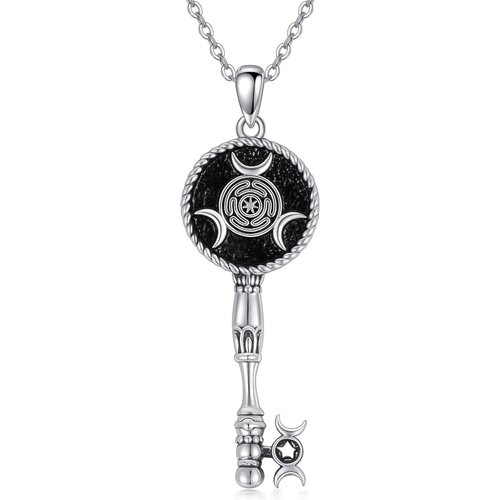 Sterling Silver Hecate Wheel Pendant Necklace for Men
