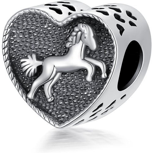 Sterling Silver Horse & Personalized Photo Bead Charm
