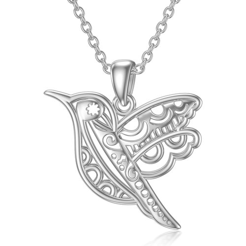 Sterling Silver Hummingbird Pendant Necklace