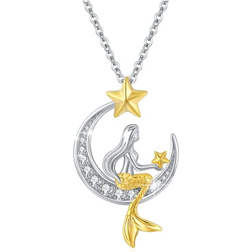 Sterling Silver Mermaid Pendant Necklace