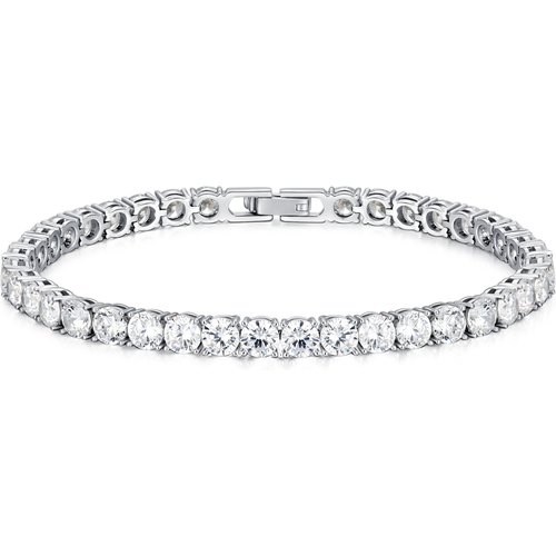 Sterling Silver Moissanite Chain Bracelet