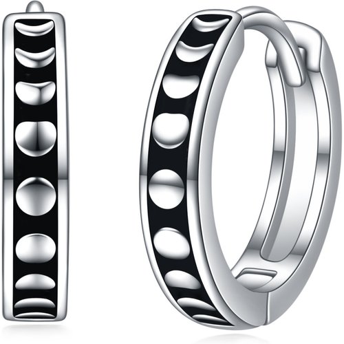 Sterling Silver Heart Hoop Earrings for Women