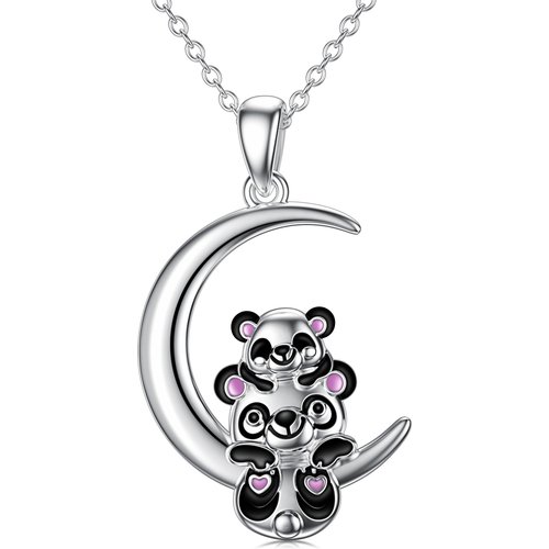 Sterling Silver Mother & Daughter Pendant Necklace