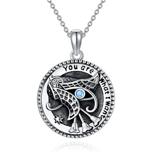 Sterling Silver Cubic Zirconia Owl Pendant Necklace with Engraved Word