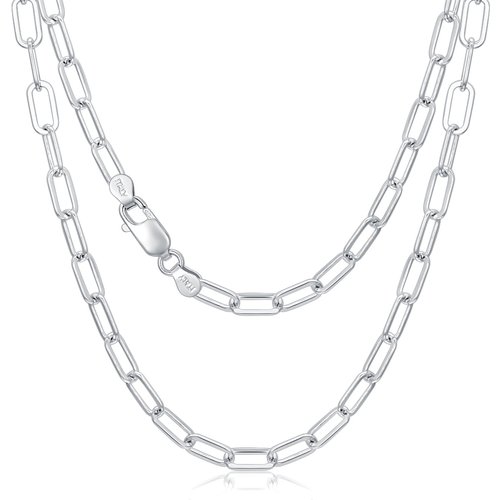 Sterling Silver Paperclip Chain Necklace