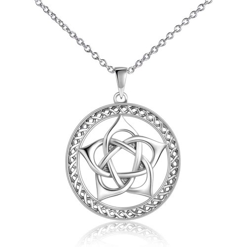 Sterling Silver Pentagram Pendant Necklace
