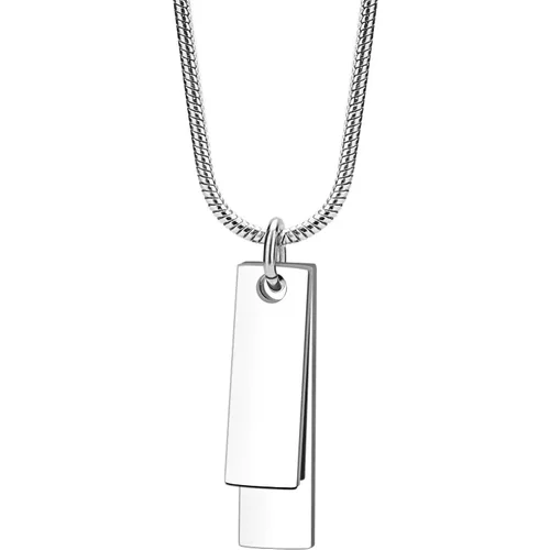 Sterling Silver Personalized Engraving Pendant Necklace for Men