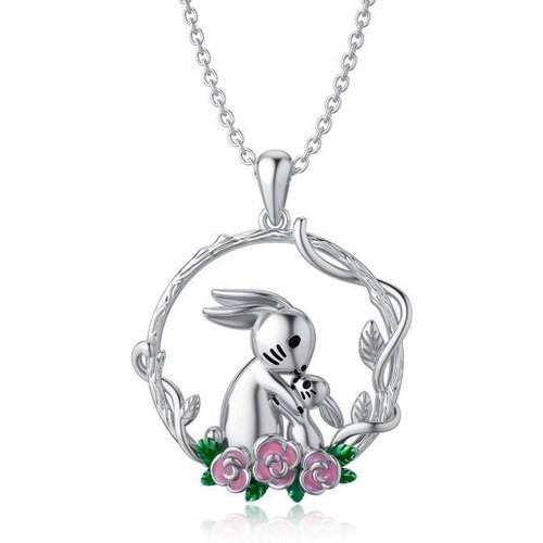 Sterling Silver Rabbit Pendant Necklace