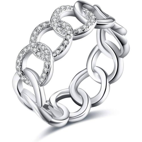 Sterling Silver Cubic Zirconia Celtic Knot Ring