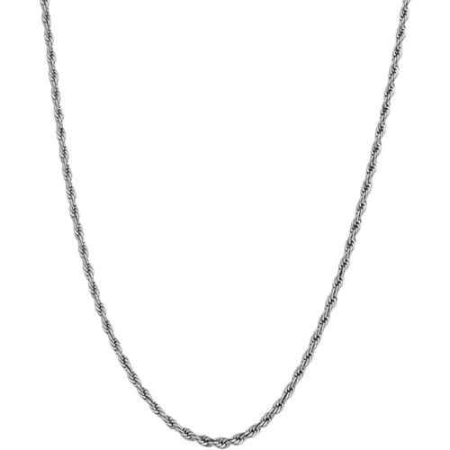 Sterling Silver Rope Chain Necklace for Men 4mm