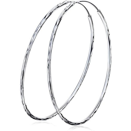 Sterling Silver Round Hoop Earrings