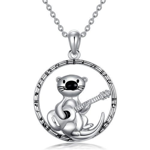 Sterling Silver Sea Otter Pendant Necklace
