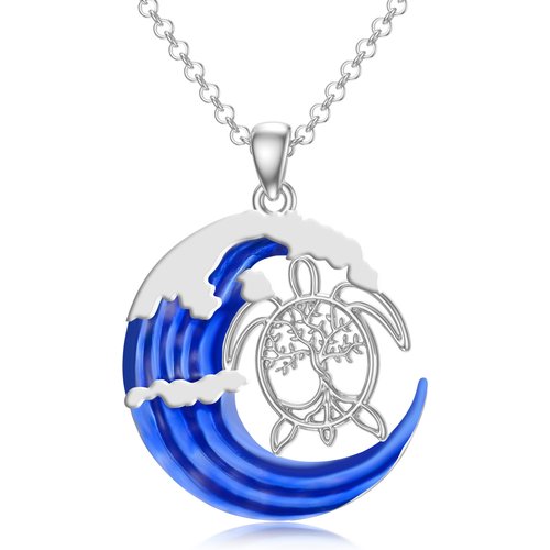 Sterling Silver Sea Turtle Pendant Necklace