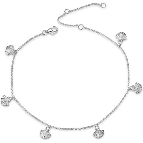 Sterling Silver Shell Single Layer Anklet