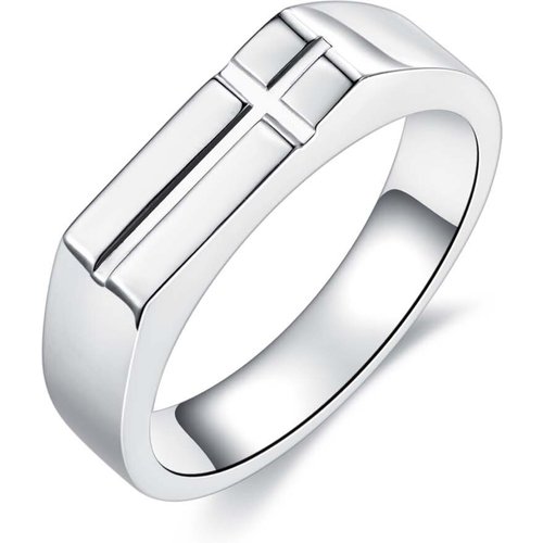 Sterling Silver Signet Cross Ring For Men