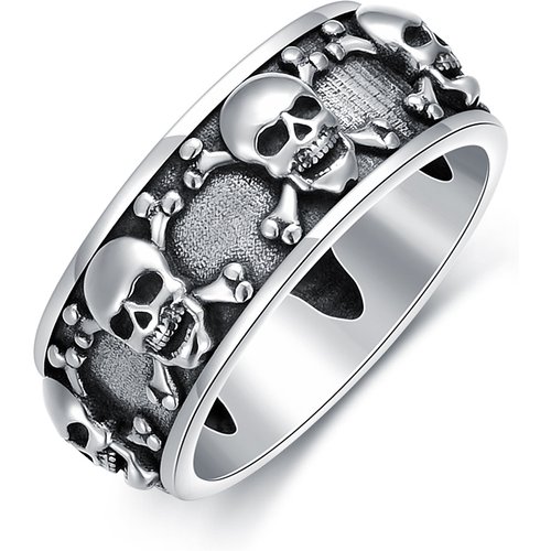 Sterling Silver Skull Ring for Men