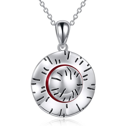 Sterling Silver Straw Hat Pendant Necklace