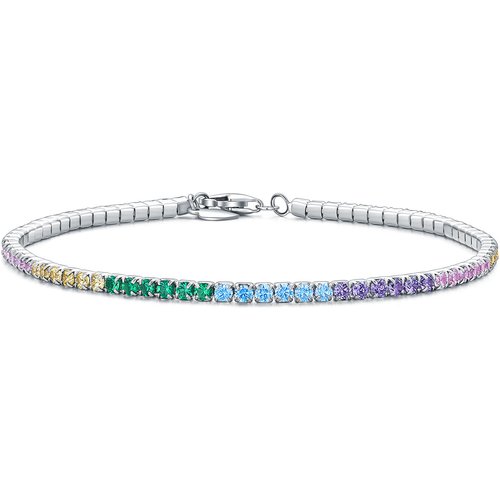 Sterling Silver Cubic Zirconia Tennis Chain Bracelet