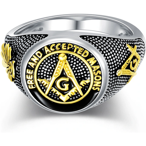 Sterling Silver Two-Tone Personalised Engraving Ring For Men