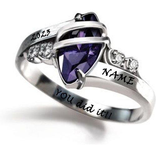 Sterling Silver Topaz Classic Name Birthstone Ring