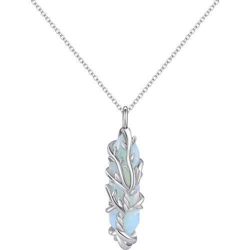 Sterling Silver Crystal Tree Of Life Bar Necklace for Women