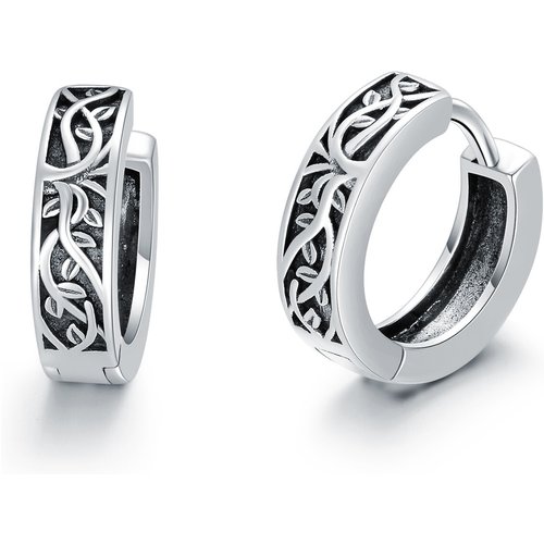 Sterling Silver Tree Of Life Hoop Earrings