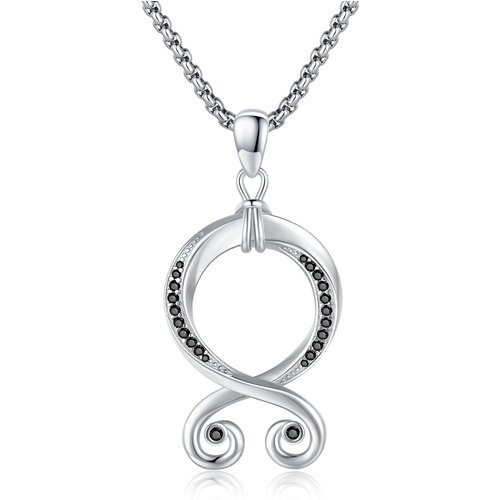 Sterling Silver Cubic Zirconia Viking Troll Cross Pendant Necklace
