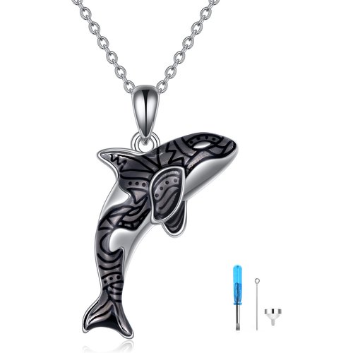 Sterling Silver Whale Urn Necklace for Ashes