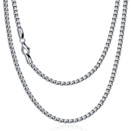Sterling Silver Wheat Chain Necklace for Men