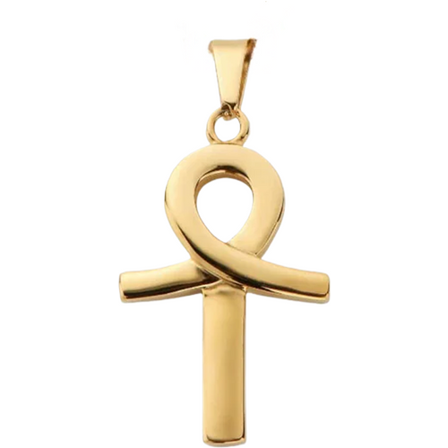 Sterling Silver with Yellow Gold Plated Ankh Pendant Charms