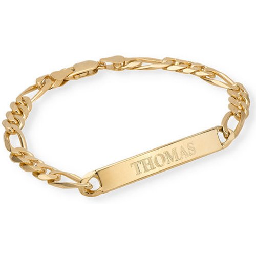 Sterling Silver with Yellow Gold Plated Identification Bracelet