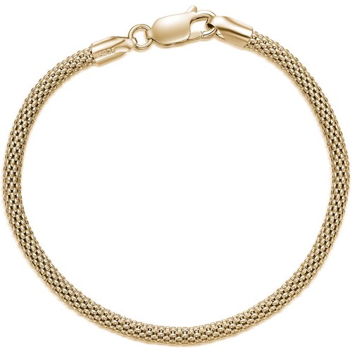 Sterling Silver with Yellow Gold Plated Mesh Chain Bracelet