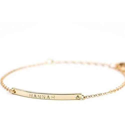 Sterling Silver with Yellow Gold Plated Personalized Engraving Identification Bracelet