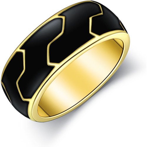 Sterling Silver with Yellow Gold Plated Ring for Men