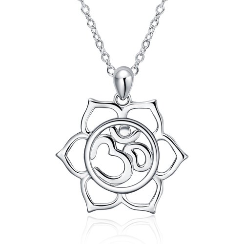 Sterling Silver Yoga Pendant Necklace