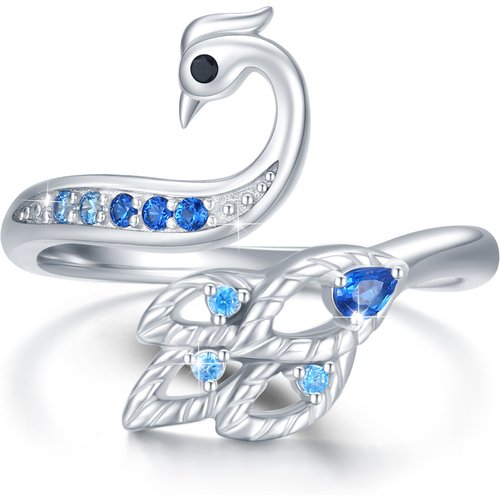 Sterling Silver Zircon Phoenix Open Ring