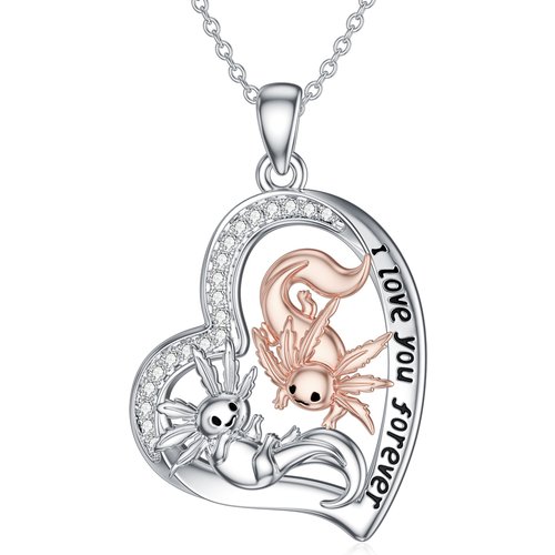 Sterling Silver Zircon Salamander Pendant Necklace