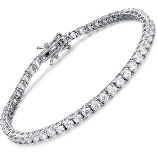 Sterling Silver Zircon Tennis Chain Bracelet For Women