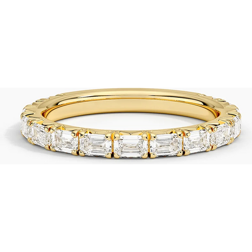 18K Gold 1 CT.T.W .Emerald Lab Created Diamond Custom Wedding Ring D Color VVS1-VS1 Clarity 3EX IGI Certified