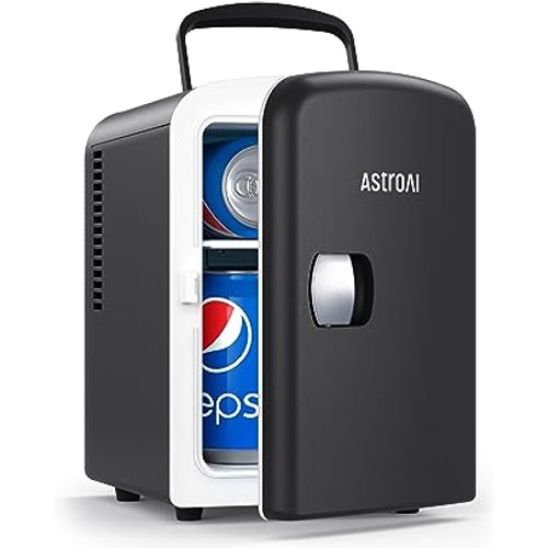 Portable Black Mini Fridge for Outdoors and Room | AstroAI