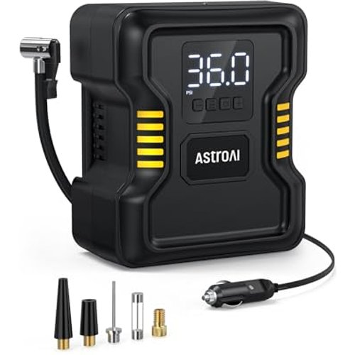 Portable Car Air Pump 150PSI for Cars, Bikes & Air Mattress | AstroAI