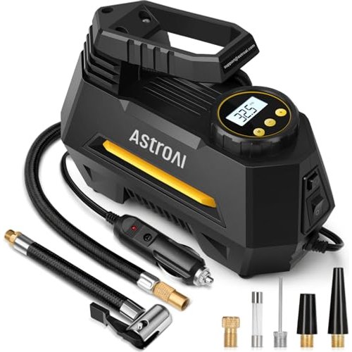 Shop Portable Air Compressor for Car 150 PSI Yellow | AstroAI